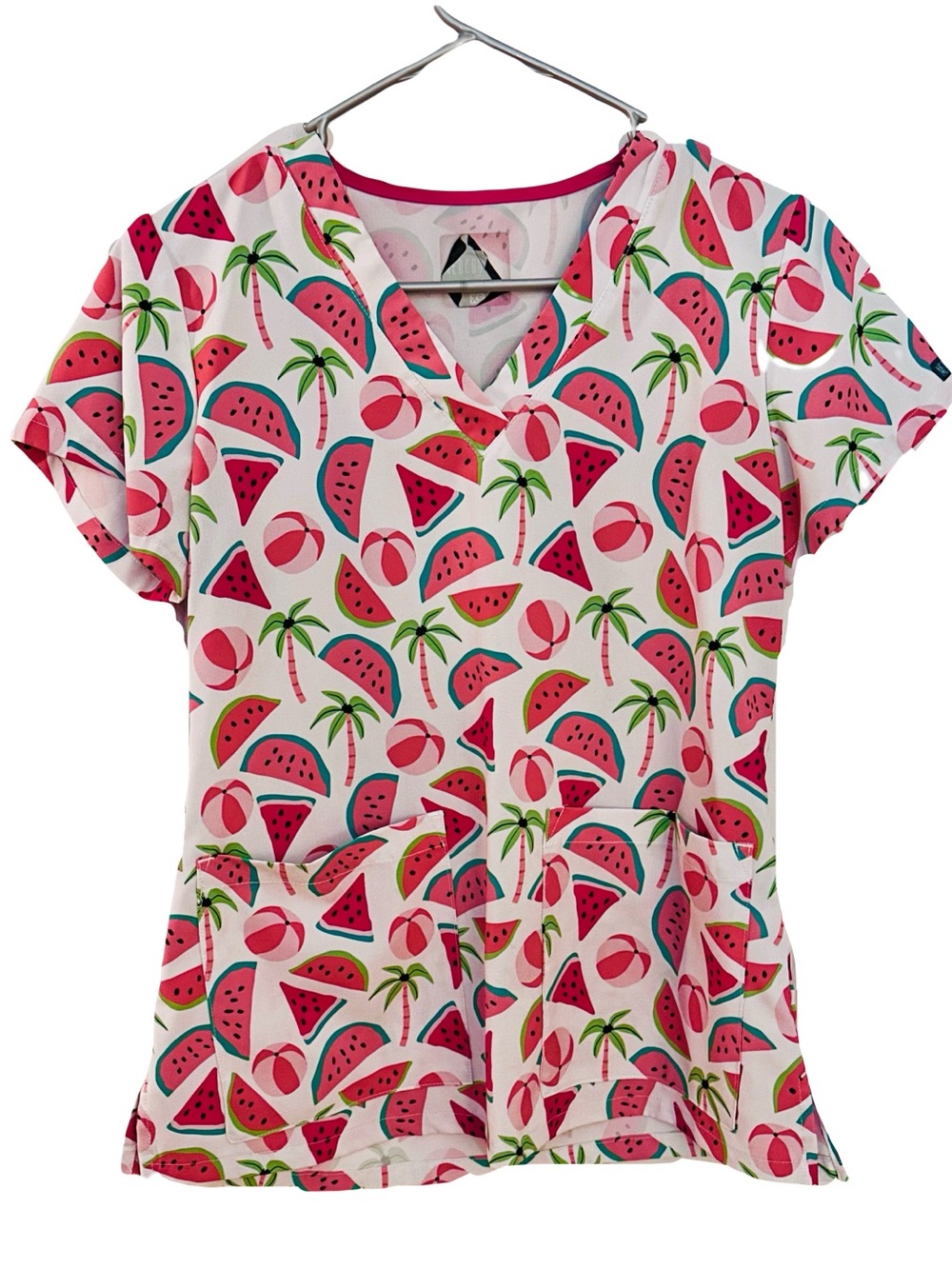 Watermelon Scrub Top XS
